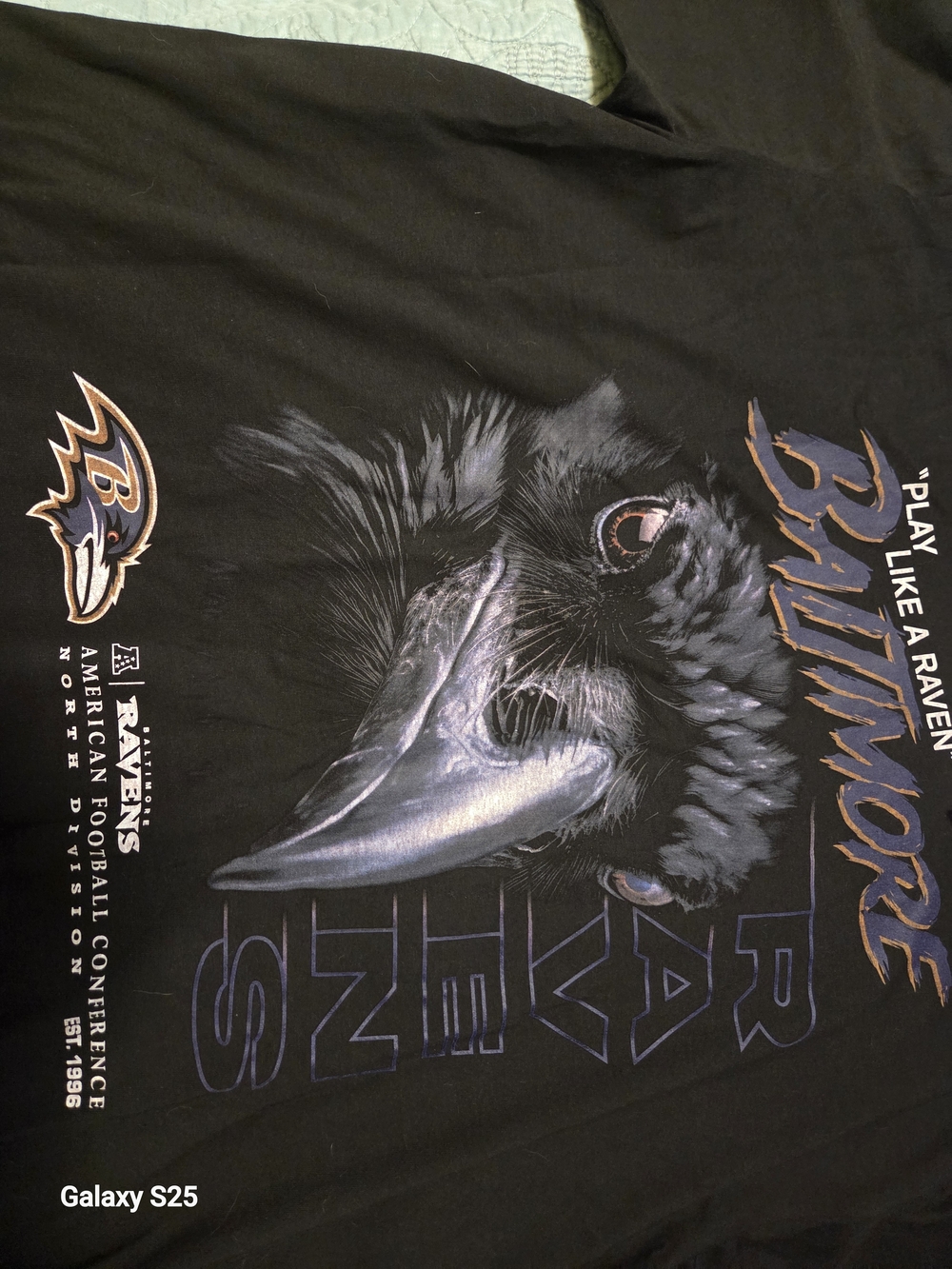 Baltimore Ravens Black Graphic Bird T-Shirt